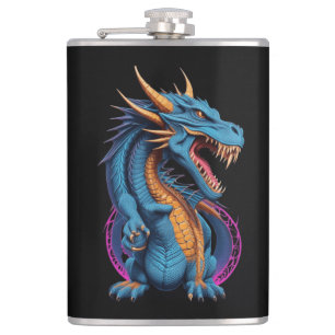 Dragon vector hip flask