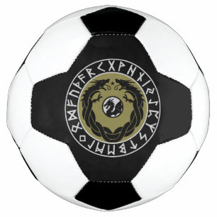 Dragon Viking Rune Protection Soccer Ball