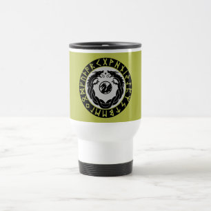 Dragon Viking Rune Protection Travel Mug