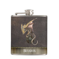Dragon Viking Shield Leather Look Copper