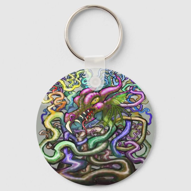 Dragon Vines Key Ring (Front)