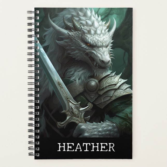Dragon Warrior Fantasy Monogram  Planner (Front)