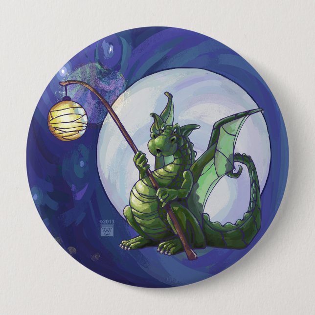Dragon Watch Art 10 Cm Round Badge (Front)
