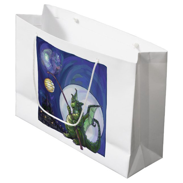 Dragon Watch Art Large Gift Bag (Front Angled)