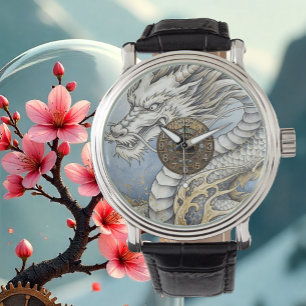 Dragon watch, Gold, jewels, vintage Art Watch