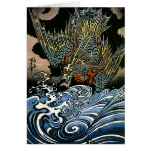 Dragon & Water Spirit Kuniyoshi Japanese Fine Art