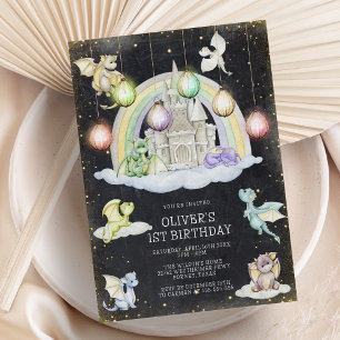 Dragon Whimsical Magical Birthday Party Invitation