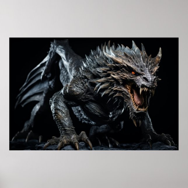 Dragon Wild Beast Portrait Fierce Power Poster (Front)