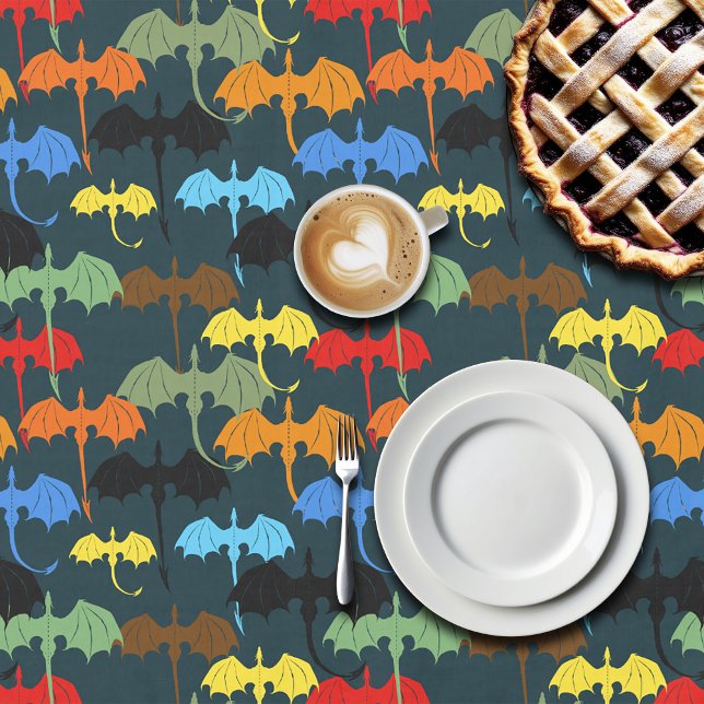  Dragon Wing Blue Flight Fantasy Tablecloth (Creator Uploaded)
