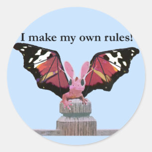 Dragon With Bunny Ears Classic Round Sticker