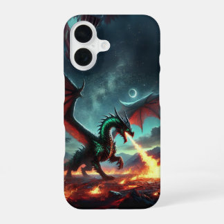 Dragon with Fire Design iPhone 16 Case