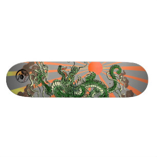 Dragon with Rising Sun 2 Skateboard