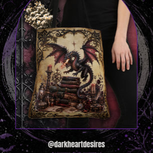 Dragon with Stack of Books Tote Bag