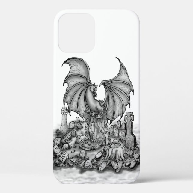 Dragon with Zombie Case-Mate iPhone Case (Back)