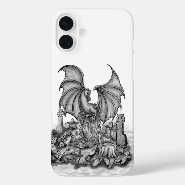 Dragon with Zombie Case-Mate iPhone Case (Back)