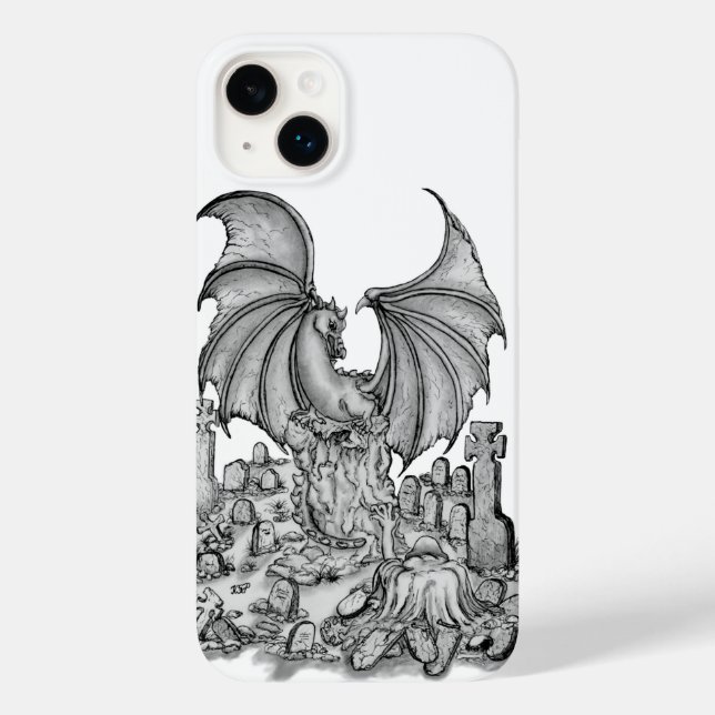 Dragon with Zombie Case-Mate iPhone Case (Back)