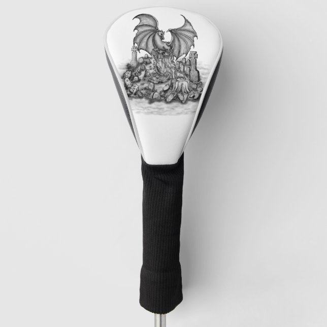 Dragon with Zombie Golf Head Cover (Front)
