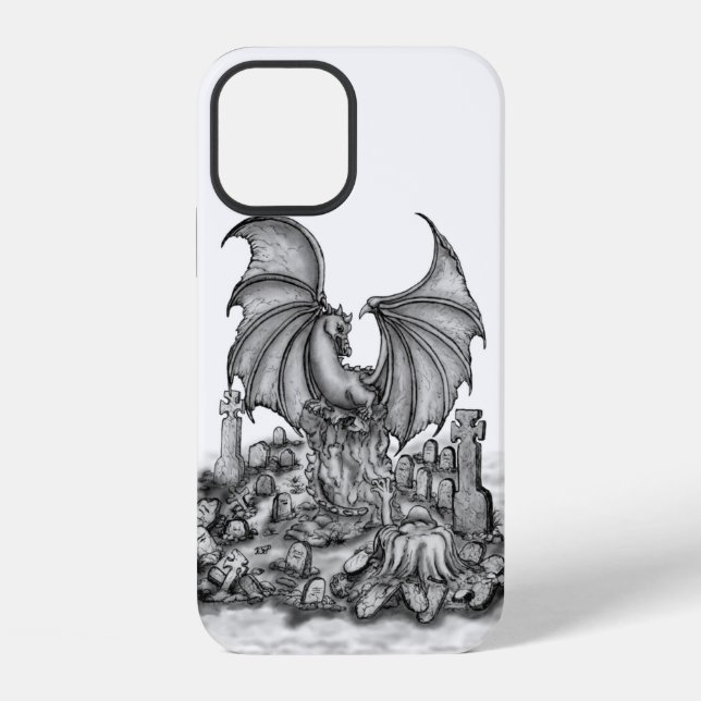 Dragon with Zombie iPhone Case (Back)