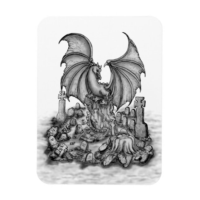 Dragon with Zombie Magnet (Vertical)