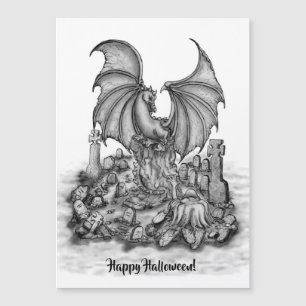 Dragon with Zombie Magnetic Card