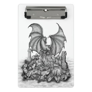 Dragon with Zombie Mini Clipboard