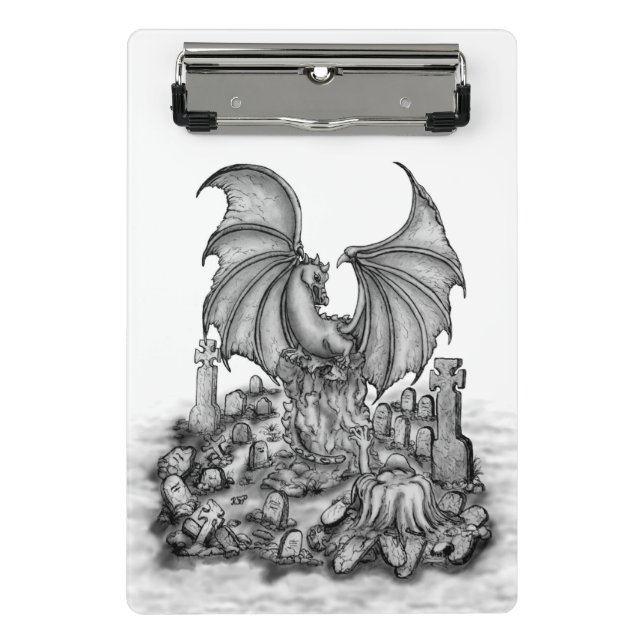 Dragon with Zombie Mini Clipboard (Front)