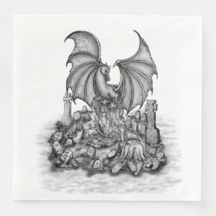 Dragon with Zombie Napkin