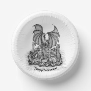 Dragon with Zombie Paper Plate
