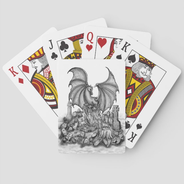 Dragon with Zombie Playing Cards (Back)