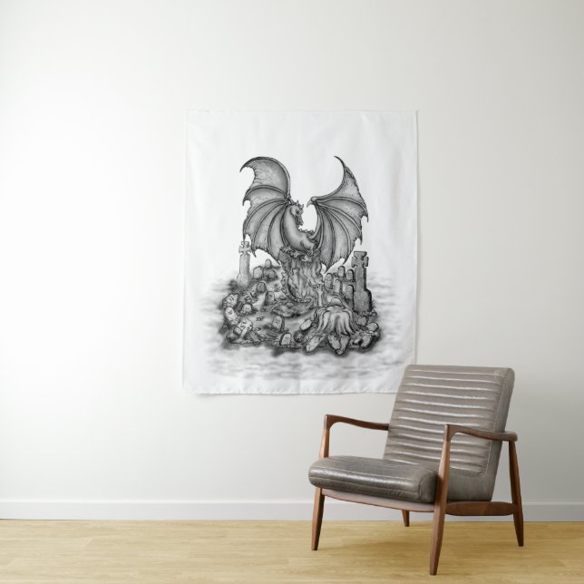 Dragon with Zombie Tapestry (In Situ)