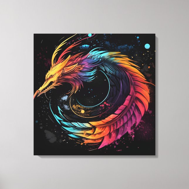 Dragon world  canvas print (Front)