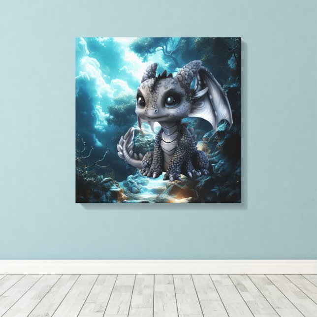 Dragon World Canvas Print (Insitu(Wood Floor))