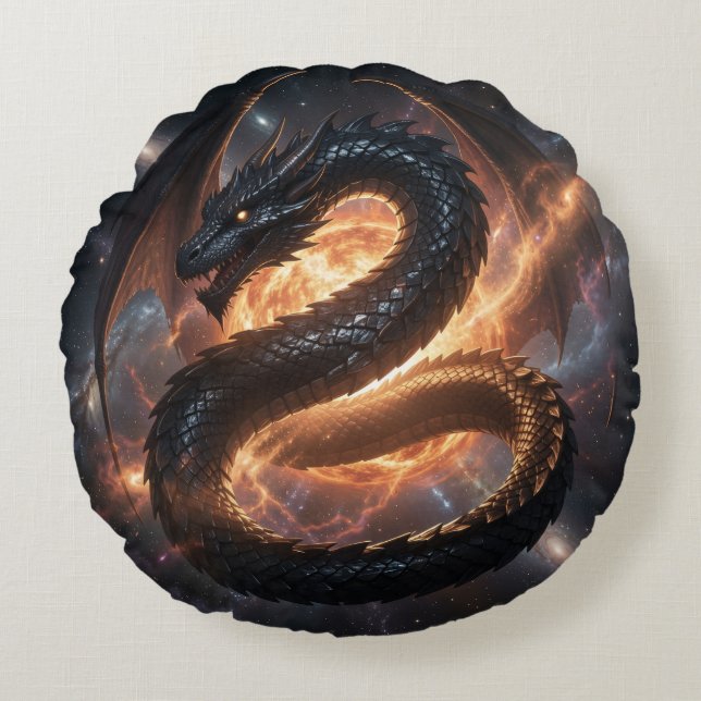 Dragon World – The Realm of Fire and Magic´4 Round Cushion (Front)