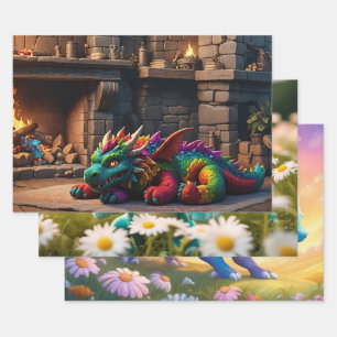Dragon Wrapping Paper Sheet