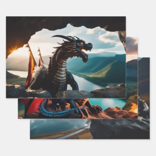 Dragon Wrapping Paper Sheet