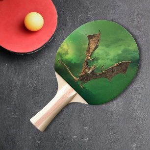 Dragon Wyvern Flying Space Nebula Ping Pong Paddle