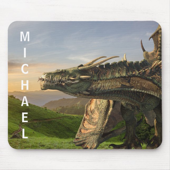 Dragon Wyvern Personalised  Mouse Pad (Front)