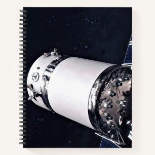 Dragon Xl Spacecraft Approaching A Lunar Gateway. Notebook