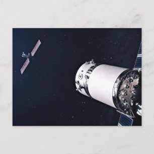 Dragon Xl Spacecraft Approaching A Lunar Gateway. Postcard