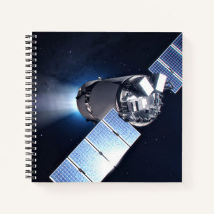 Dragon Xl Spacecraft With Planet Earth In Distance Notebook