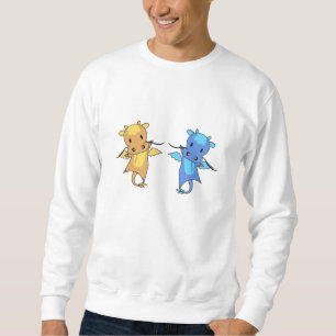 Dragon Yellow Blue Dragon Fairy Tale Fantasy Sweatshirt