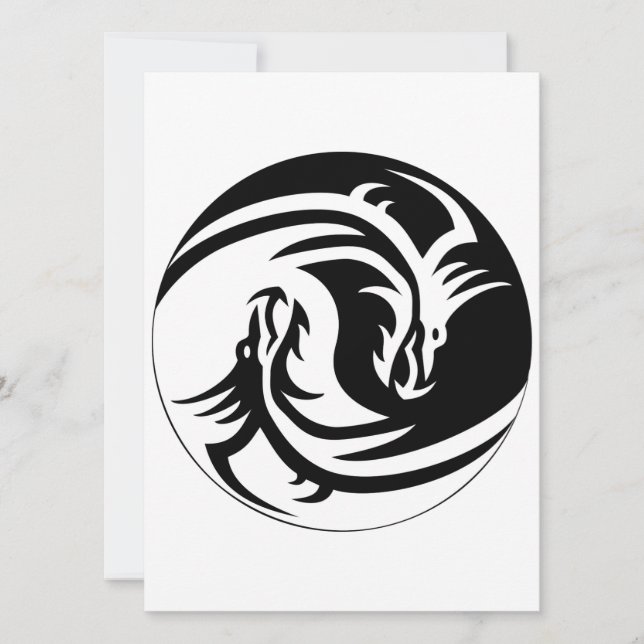 Dragon Yin Yang Invitation (Front)