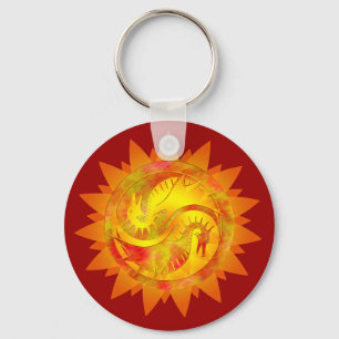 Dragon Yin Yang Key Ring