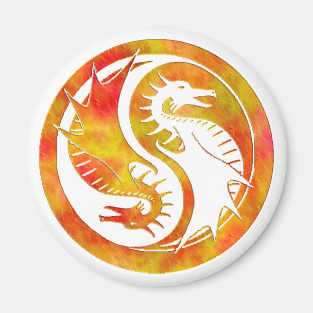 Dragon Yin Yang Magnet (Front)