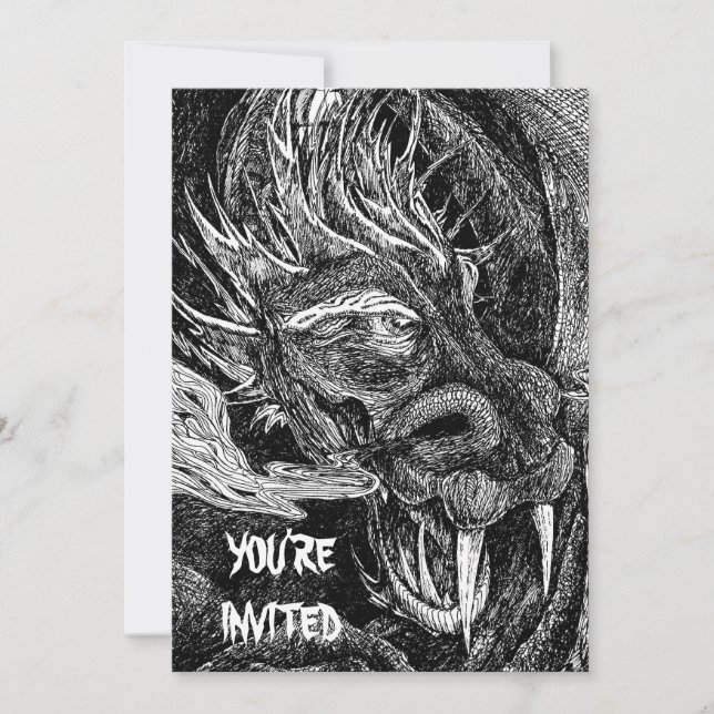 Dragon 'You're Invited' invitation (Front)
