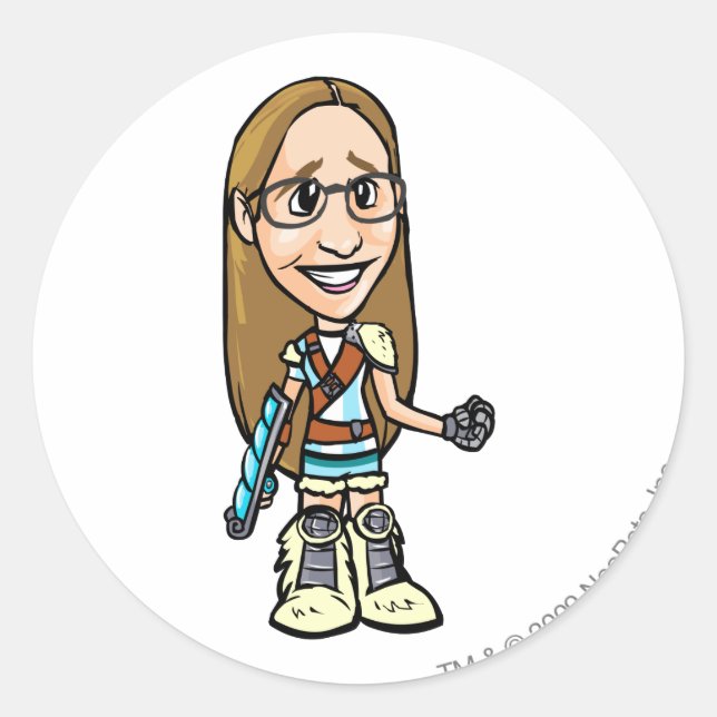 Dragona Terror Mountain Staff Player Classic Round Sticker (Front)