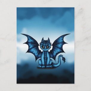 Dragonbaby blue postcard