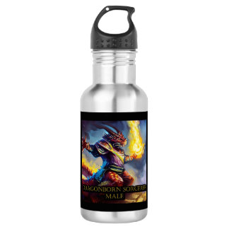 Dragonborn Sorcerer Male 532 Ml Water Bottle