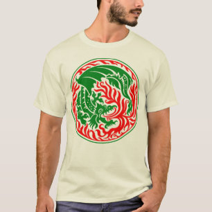 Dragoncircle - Green with Red Fire T-Shirt