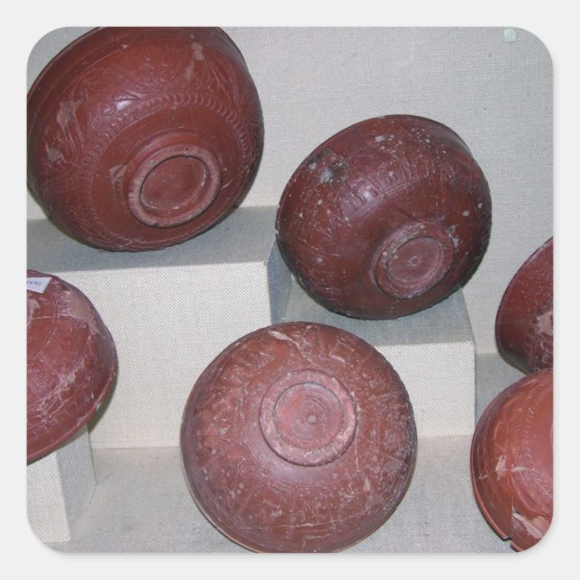 Dragondorff cups, c.150 BC (pottery) Square Sticker (Front)